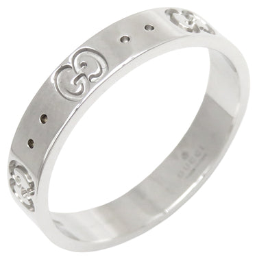 グッチ GUCCI アイコン スリム 660070 ホワイトゴールド K18WG #18 リング 指輪 Au750 18K ホワイトゴールド 17号