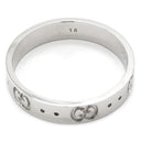 グッチ GUCCI アイコン スリム 660070 ホワイトゴールド K18WG #18 リング 指輪 Au750 18K ホワイトゴールド 17号