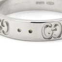 グッチ GUCCI アイコン スリム 660070 ホワイトゴールド K18WG #18 リング 指輪 Au750 18K ホワイトゴールド 17号