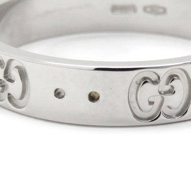 グッチ GUCCI アイコン スリム 660070 ホワイトゴールド K18WG #18 リング 指輪 Au750 18K ホワイトゴールド 17号