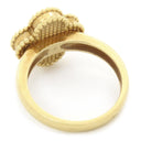 ヴァンクリーフアーペル Van Cleef & Arpels ヴィンテージ アルハンブラ VCARA41000 ブラックXイエローゴールド K18YG ダイヤモンド オニキス #55(JP15) リング 指輪 Au750 18金 14.5号