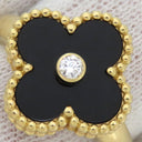 ヴァンクリーフアーペル Van Cleef & Arpels ヴィンテージ アルハンブラ VCARA41000 ブラックXイエローゴールド K18YG ダイヤモンド オニキス #55(JP15) リング 指輪 Au750 18金 14.5号
