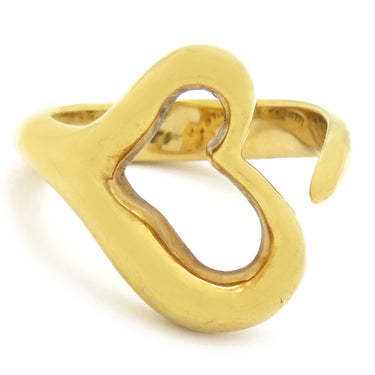 ティファニー Tiffany & Co オープンハート イエローゴールド K18YG リング 指輪 T＆Co. 750 750YG エルサ ペレッティ 9号