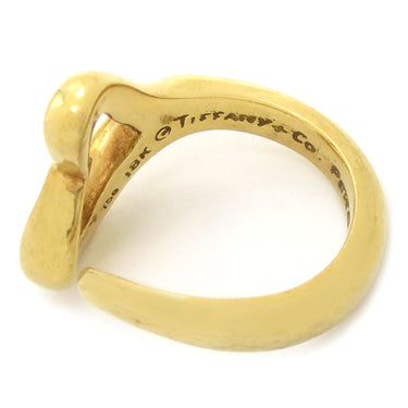 ティファニー Tiffany & Co オープンハート イエローゴールド K18YG リング 指輪 T＆Co. 750 750YG エルサ ペレッティ 9号