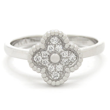 ヴァンクリーフアーペル Van Cleef & Arpels スウィート アルハンブラ VCARO85800 ホワイトゴールド K18WG ダイヤモンド #50(JP10) リング 指輪 750WG 18K 18金 9.5号