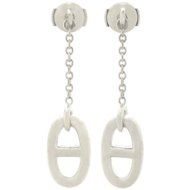 エルメス HERMES ファランドール MM シルバー シルバー925 ピアス ドロップピアス シェーヌダンクル スターリングシルバー AG925