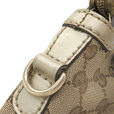 グッチ GUCCI スーキー トートバッグ  247902 ベージュ×ゴールド GGキャンバス レザー 2WAYバッグ シャンパンゴールド金具 ハンドバッグ ショルダーバッグ
