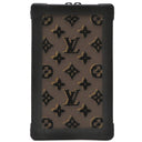 ルイヴィトン LOUIS VUITTON タフタ―ジュ ヴァーティカル ソフトトランク M45044 モノグラム モノグラムキャンバス レザー タフタ―ジュ ショルダーバッグ マットブラック金具 茶 黒 斜め掛け
