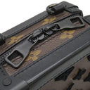 ルイヴィトン LOUIS VUITTON タフタ―ジュ ヴァーティカル ソフトトランク M45044 モノグラム モノグラムキャンバス レザー タフタ―ジュ ショルダーバッグ マットブラック金具 茶 黒 斜め掛け