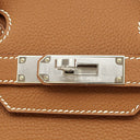 エルメス HERMES バーキン30 ゴールド トゴ ハンドバッグ シルバー金具 茶 新品 未使用 新刻印