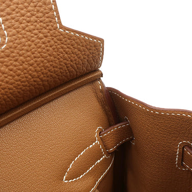 エルメス HERMES バーキン30 ゴールド トゴ ハンドバッグ シルバー金具 茶 新品 未使用 新刻印