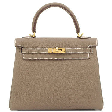 エルメス HERMES ケリー25 内縫い エトゥープ トゴ 2WAYバッグ ゴールド金具 新品 未使用 グレージュ ショルダー