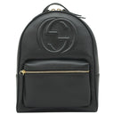 グッチ GUCCI インターロッキングG ソーホー 536192 ブラック レザー リュック・デイパック ゴールド金具 黒  チェーン バックパック