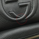 グッチ GUCCI インターロッキングG ソーホー 536192 ブラック レザー リュック・デイパック ゴールド金具 黒  チェーン バックパック