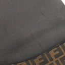 フェンディ FENDI ズッカ 8BT215 ブラウン×ダークブラウン レザー ナイロンジャガード ショルダーバッグ ゴールド金具 茶 ズッカ FF