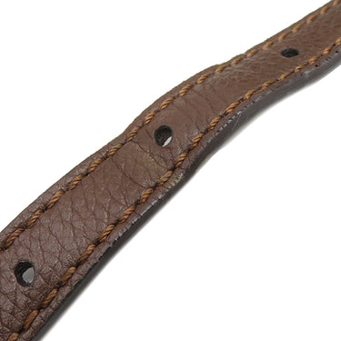 フェンディ FENDI ズッカ 8BT215 ブラウン×ダークブラウン レザー ナイロンジャガード ショルダーバッグ ゴールド金具 茶 ズッカ FF