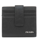 プラダ PRADA メタルロゴ 2MC063 NERO サフィアーノレザー 二つ折り財布 シルバー金具 黒 SAFFIANO BICOLO コンパクトウォレット
