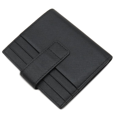 プラダ PRADA メタルロゴ 2MC063 NERO サフィアーノレザー 二つ折り財布 シルバー金具 黒 SAFFIANO BICOLO コンパクトウォレット