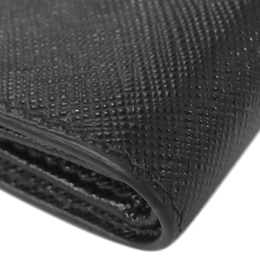 プラダ PRADA メタルロゴ 2MC063 NERO サフィアーノレザー 二つ折り財布 シルバー金具 黒 SAFFIANO BICOLO コンパクトウォレット