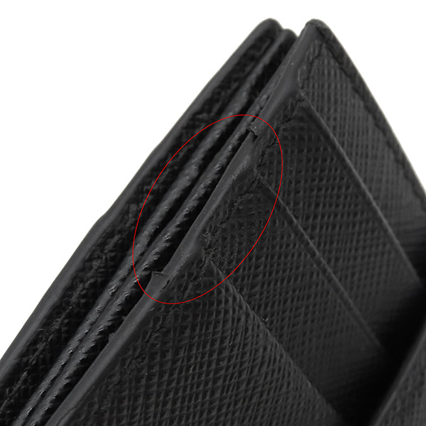 プラダ PRADA メタルロゴ 2MC063 NERO サフィアーノレザー 二