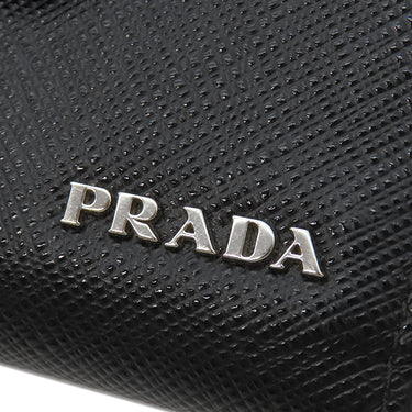 プラダ PRADA メタルロゴ 2MC063 NERO サフィアーノレザー 二つ折り財布 シルバー金具 黒 SAFFIANO BICOLO コンパクトウォレット