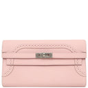 エルメス HERMES ケリーウォレット ギリーズ ロング ローズサクラ スイフト 長財布 シルバー金具