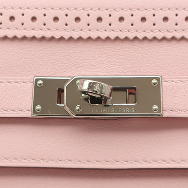 エルメス HERMES ケリーウォレット ギリーズ ロング ローズサクラ スイフト 長財布 シルバー金具