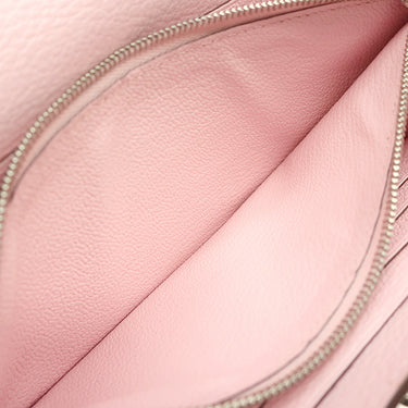 エルメス HERMES ケリーウォレット ギリーズ ロング ローズサクラ スイフト 長財布 シルバー金具