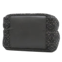 ロエベ LOEWE アナグラム ミニ カメラバッグ ブラック×グレー ジャガード カーフスキン ショルダーバッグ シルバー金具 黒