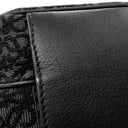 ロエベ LOEWE アナグラム ミニ カメラバッグ ブラック×グレー ジャガード カーフスキン ショルダーバッグ シルバー金具 黒