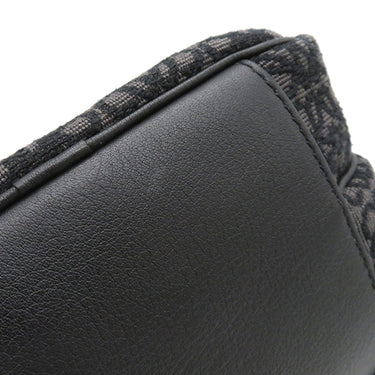 ロエベ LOEWE アナグラム ミニ カメラバッグ ブラック×グレー ジャガード カーフスキン ショルダーバッグ シルバー金具 黒