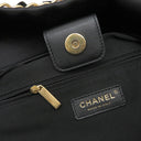 シャネル CHANEL マキシ ショッピング AS3152 ブラック ナイロン レザー グログラン 2WAYバッグ ゴールド金具 黒 チェーンショルダー