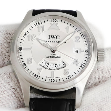 腕時計 IWC IWC フリーガー UTC スピットファイア IW325110 自動巻き メンズ ブラック パイロットウォッチ