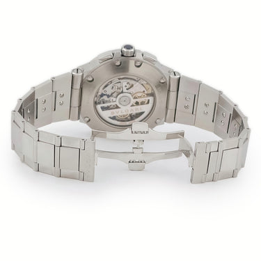 腕時計 ブルガリ BVLGARI ディアゴノ ヴェロチッシモ クロノグラフ DG41C3SSDCHTA DG41SCH 自動巻き メンズ ブルー