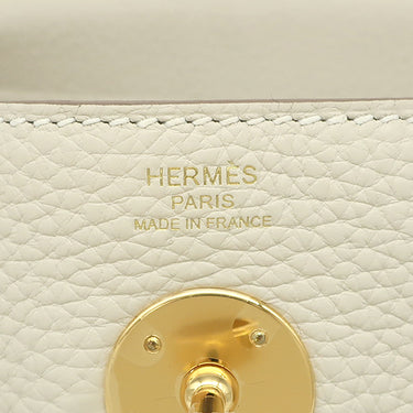 エルメス HERMES リンディ26 クレ トリヨンクレマンス 2WAYバッグ ゴールド金具 新品 未使用 白 新刻印