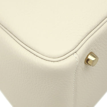 エルメス HERMES リンディ26 クレ トリヨンクレマンス 2WAYバッグ ゴールド金具 新品 未使用 白 新刻印