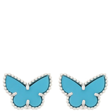 ヴァンクリーフアーペル Van Cleef & Arpels スウィート パピヨン VCARN5JN00 ターコイズXホワイトゴールド K18WG ターコイズ ピアス 青 750 18K 18金