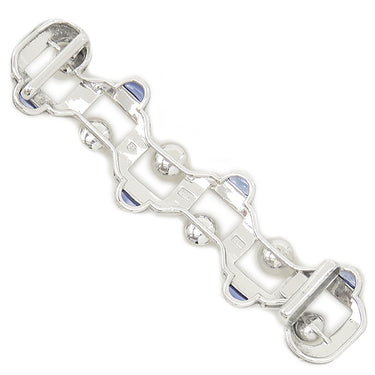 ノンブランド NON BRAND パール 帯どめ ホワイトゴールド K18WG パール 色石 ブローチ 帯留め 6P