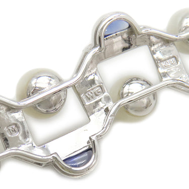 ノンブランド NON BRAND パール 帯どめ ホワイトゴールド K18WG パール 色石 ブローチ 帯留め 6P