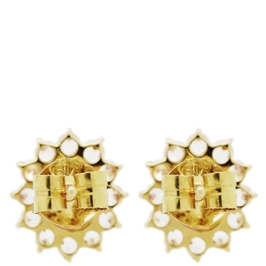 ノンブランド NON BRAND ルビー ホワイトサファイア ピアス イエローゴールド K18YG ルビー ホワイトサファイア ピアス 750 レッド 赤