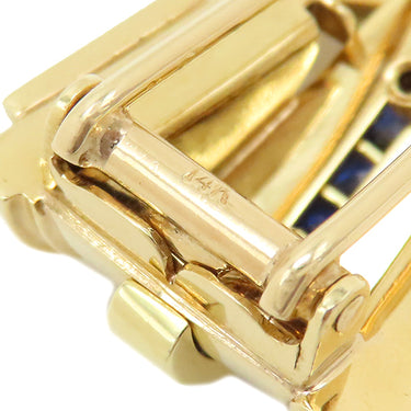 ティファニー Tiffany & Co イエローゴールド K14YG サファイア ブローチ 胸飾り 14K