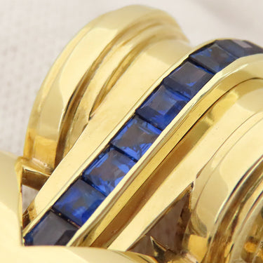 ティファニー Tiffany & Co イエローゴールド K14YG サファイア ブローチ 胸飾り 14K