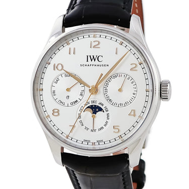 IWC IWC ポルトギーゼ・パーペチュアル カレンダー 42 IW344203 自動巻き メンズ OH済 シルバー ラウンド