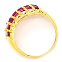 ノンブランド NON BRAND ルビー ダイヤリング イエローゴールド K18YG ルビー ダイヤモンド リング 指輪 レッド 赤 750 13号