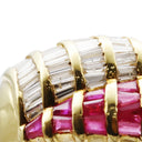 ノンブランド NON BRAND ルビー ダイヤリング イエローゴールド K18YG ルビー ダイヤモンド リング 指輪 レッド 赤 750 13号