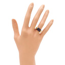 ブルガリ BVLGARI トロンケット イエローゴールド K18YG 色石 リング 指輪 紫 750 18金 8.5号