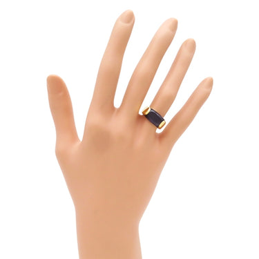 ブルガリ BVLGARI トロンケット イエローゴールド K18YG 色石 リング 指輪 紫 750 18金 8.5号