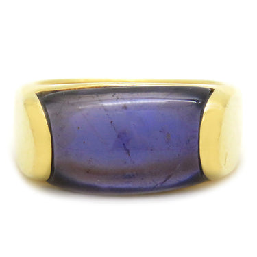 ブルガリ BVLGARI トロンケット イエローゴールド K18YG 色石 リング 指輪 紫 750 18金 8.5号