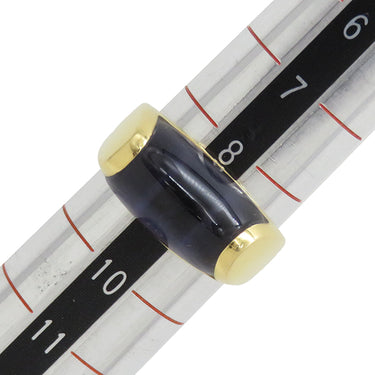 ブルガリ BVLGARI トロンケット イエローゴールド K18YG 色石 リング 指輪 紫 750 18金 8.5号