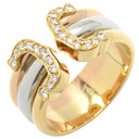 カルティエ Cartier 2Cリング ダイヤ イエローゴールドXピンクゴールドXホワイトゴールド K18PG K18YG K18WG #53(JP13) リング 指輪 ドゥーブルC スリーカラー 750 11号